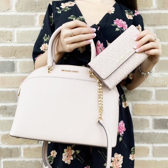 Michael Kors Handbags - Michael Kors Satchel Pink Wallet Bundle